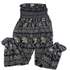 Happy Trunk Elephant Print Harem Pants Boho‎ Hippie Festival Size M